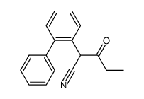 2-biphenyl-2-yl-3-oxo-valeronitrile Structure