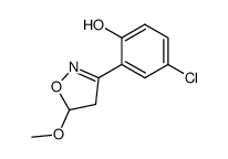 4-chloro-2-(5-methoxy-4,5-dihydroisoxazol-3-yl)phenol结构式