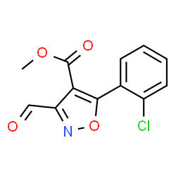 4-Isoxazolecarboxylicacid,5-(2-chlorophenyl)-3-formyl-,methylester(9CI) structure