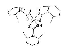 Co(2,6-Me2C5H8NCS2)3结构式