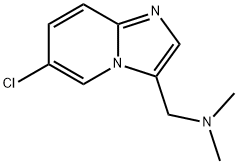 1-(6-氯咪唑并[1,2-A]吡啶-3-基)-N,N-二甲基甲胺结构式