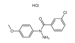 3-chloro-N-(4-methoxyphenyl)benzohydrazide hydrochloride结构式