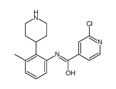2-chloro-N-(3-methyl-2-piperidin-4-ylphenyl)pyridine-4-carboxamide结构式