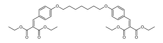 tetraethyl 2,2'-(((heptane-1,7-diylbis(oxy))bis(4,1-phenylene))bis(methanylylidene))dimalonate结构式