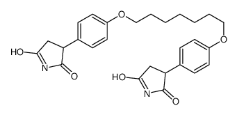 3-[4-[7-[4-(2,5-dioxopyrrolidin-3-yl)phenoxy]heptoxy]phenyl]pyrrolidin e-2,5-dione structure