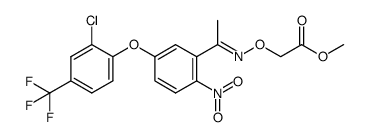 methyl 2-(((1-(5-(2-chloro-4-(trifluoromethyl)phenoxy)-2-nitrophenyl)ethylidene)amino)oxy)acetate结构式