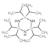 2,2,4,4,6,6-hexapropan-2-yl-1,3,5,2,4,6-triazatrisilinane structure