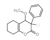 2H-1-Benzopyran-2-one,3-chloro-3,4,5,6,7,8-hexahydro-4-methoxy-3-phenyl- Structure