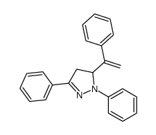 2,5-diphenyl-3-(1-phenylethenyl)-3,4-dihydropyrazole结构式
