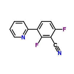 2,6-二氟-3-(吡啶-2-基)苯甲腈结构式