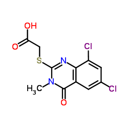 (6,8-DICHLORO-3-METHYL-4-OXO-3,4-DIHYDRO-QUINAZOLIN-2-YLSULFANYL)-ACETIC ACID结构式