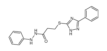3-(5-Phenyl-2H-[1,2,4]triazol-3-ylsulfanyl)-propionic acid N'-phenyl-hydrazide Structure