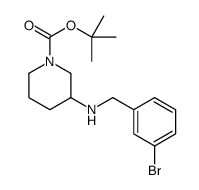 1-Boc-3-(3-溴-苄基氨基)-哌啶结构式