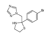 2-(4-bromophenyl)-2-(1,2,4-triazol-1-ylmethyl)-1,3-thiazolidine Structure