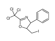 (4S,5S)-5-(iodomethyl)-4-phenyl-2-(trichloromethyl)-4,5-dihydro-1,3-oxazole结构式