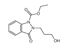 ethyl 2-(3-hydroxypropyl)-3-oxo-2,3-dihydro-1H-indazole-1-carboxylate结构式