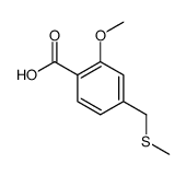 2-methoxy-4-(methylsulfanylmethyl)benzoic acid结构式