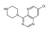 7-chloro-4-piperazin-1-ylpyrido[3,2-d]pyrimidine结构式