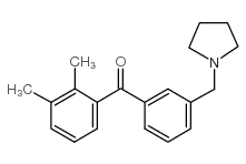2,3-DIMETHYL-3'-PYRROLIDINOMETHYL BENZOPHENONE structure