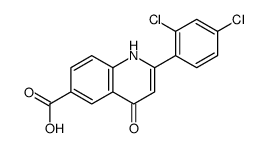 2-(2,4-dichlorophenyl)-4-oxo-1H-quinoline-6-carboxylic acid Structure