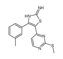 4-(3-methylphenyl)-5-(2-methylsulfanylpyrimidin-4-yl)-1,3-thiazol-2-amine Structure