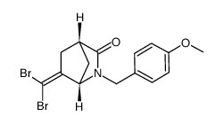 (1S,4S)-6-dibromomethylene-2-(4-methoxybenzyl)-2-azabicyclo[2.2.1]heptan-3-one Structure