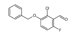 3-benzyloxy-2-chloro-6-fluoro-benzaldehyde结构式