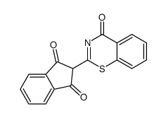 2-(4-oxo-1,3-benzothiazin-2-yl)indene-1,3-dione结构式