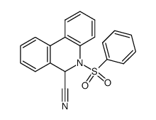 5-(phenylsulfonyl)-5,6-dihydrophenanthridine-6-carbonitrile Structure
