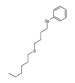 4-hexylsulfanylbutylselanylbenzene结构式