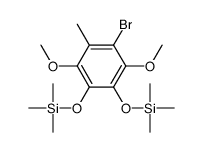 (3-bromo-2,5-dimethoxy-4-methyl-6-trimethylsilyloxyphenoxy)-trimethylsilane结构式