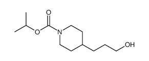 propan-2-yl 4-(3-hydroxypropyl)piperidine-1-carboxylate结构式