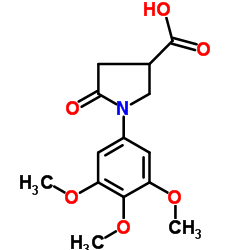 5-Oxo-1-(3,4,5-trimethoxyphenyl)-3-pyrrolidinecarboxylic acid结构式