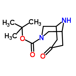 2-Methyl-2-propanyl 7-oxo-3,9-diazabicyclo[3.3.1]nonane-3-carboxylate Structure