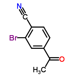 4-乙酰基-2-溴苯甲腈结构式