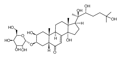 (22R)-3β-(α-D-Galactopyranosyloxy)-2β,14,20,22,25-pentahydroxy-5β-cholest-7-en-6-one结构式