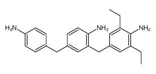 2-[(4-amino-3,5-diethylphenyl)methyl]-4-[(4-aminophenyl)methyl]aniline structure
