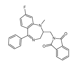 2-[(8-fluoro-2,3-dihydro-1-methyl-5-phenyl-1H-1,4-benzodiazepin-2-yl)methyl]-1H-isoindole-1,3(2H)-dione结构式