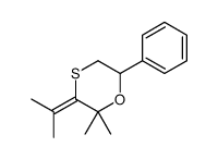 2,2-dimethyl-6-phenyl-3-propan-2-ylidene-1,4-oxathiane结构式