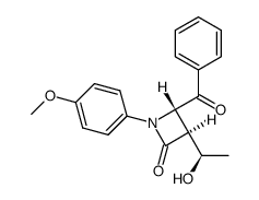 (3S,4S,1'R) N-p-methoxyphenyl-3-(1'-hydroxyethyl)-4-benzoylazetidin-2-one结构式