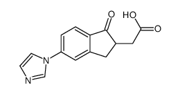 2-(6-imidazol-1-yl-3-oxo-1,2-dihydroinden-2-yl)acetic acid结构式