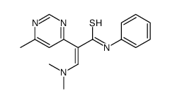 (Z)-3-(dimethylamino)-2-(6-methylpyrimidin-4-yl)-N-phenylprop-2-enethioamide Structure