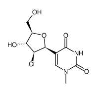 5-(2'-chloro-2'-deoxy-β-D-arabinofuranosyl)-1-methyluracil Structure