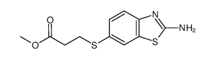 2-Amino-6-(2-methoxycarbonyl-ethylmercapto)-benzothiazole Structure