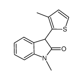 1-methyl-3-(3-methylthiophen-2-yl)indolin-2-one结构式