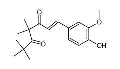 (E)-1-(4-hydroxy-3-methoxyphenyl)-4,4,6,6-tetramethylhept-1-ene-3,5-dione结构式