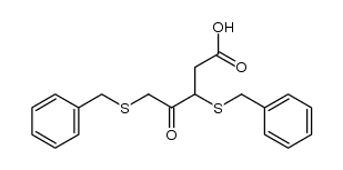 3,5-bis-benzylsulfanyl-4-oxo-valeric acid Structure