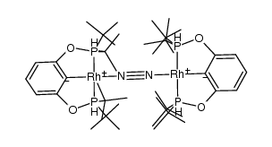 di[(2,6-bis[di(tert-butyl)phosphinito]benzen-1-yl)rhodium(I)](dinitrogen) Structure