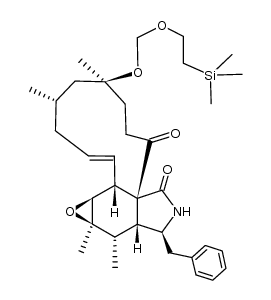 (6R,7S,16S,18S)-6,7-epoxy-16,18-dimethyl-10-phenyl-18-(2-trimethylsilylethoxymethoxy)[11]cytochalas-13t-ene-1,21-dione Structure
