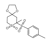 7-methyl-7-(p-tolylsulfonyl)-1,4-dioxa-8-thiaspiro[4.5]-decane 8,8-dioxide Structure